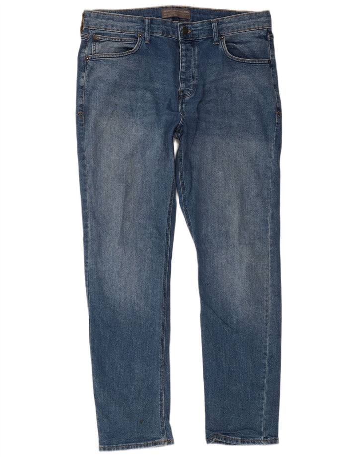 French Connection Jean Slim Homme W34 L32 Bleu Coton