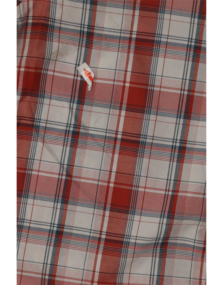 Rohan Chemise à Manches Courtes Homme Petit Carreau Rouge Polyamide