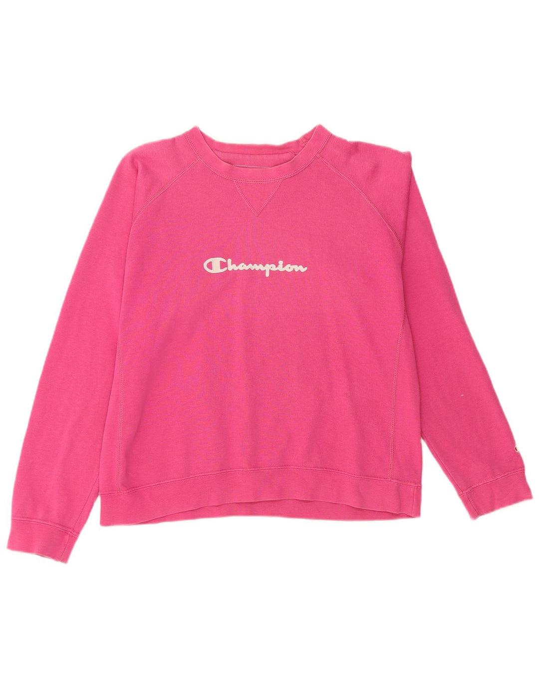 CHAMPION Sweat-shirt graphique pour femme UK 16 Grand coton rose