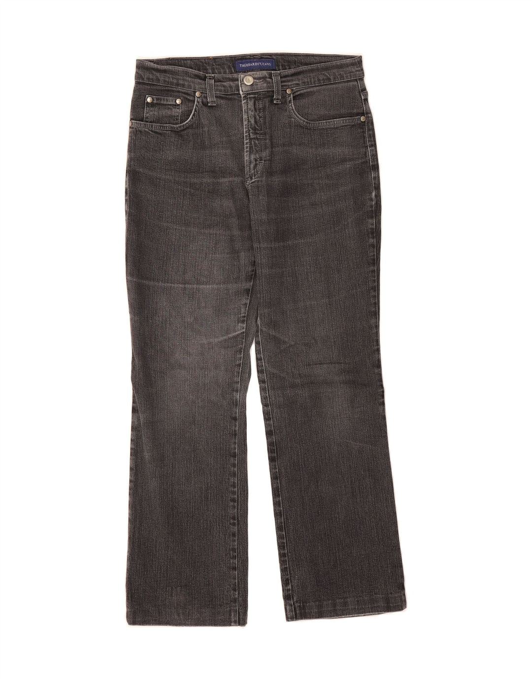 TRUSSARDI Womens Straight Jeans W31 L28 Grey Cotton Vintage Trussardi and Second-Hand Trussardi from Messina Hembry 