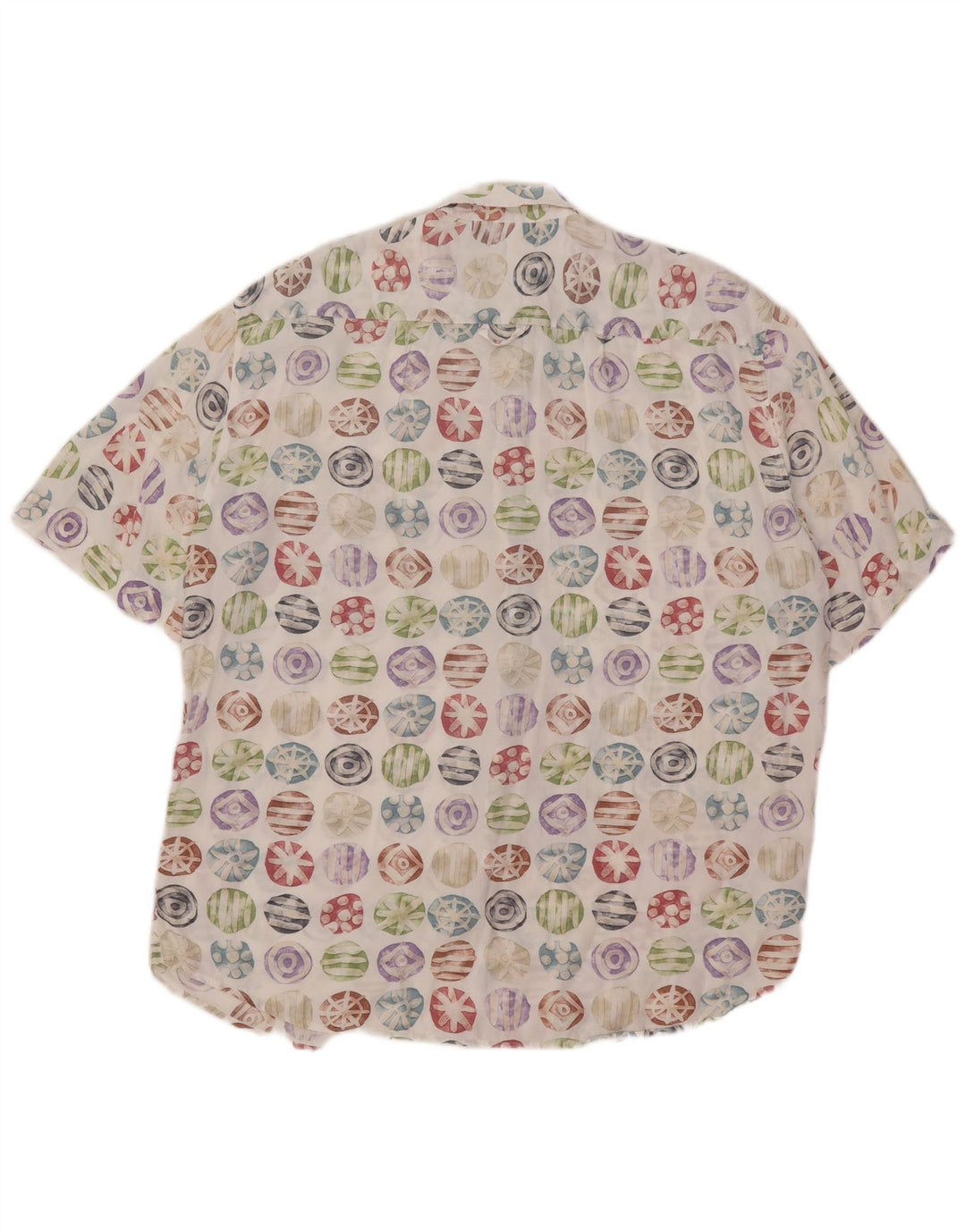 Giunco Chemise à manches courtes pour hommes Taille 42 16 1/2 Grand Géométrique multicolore