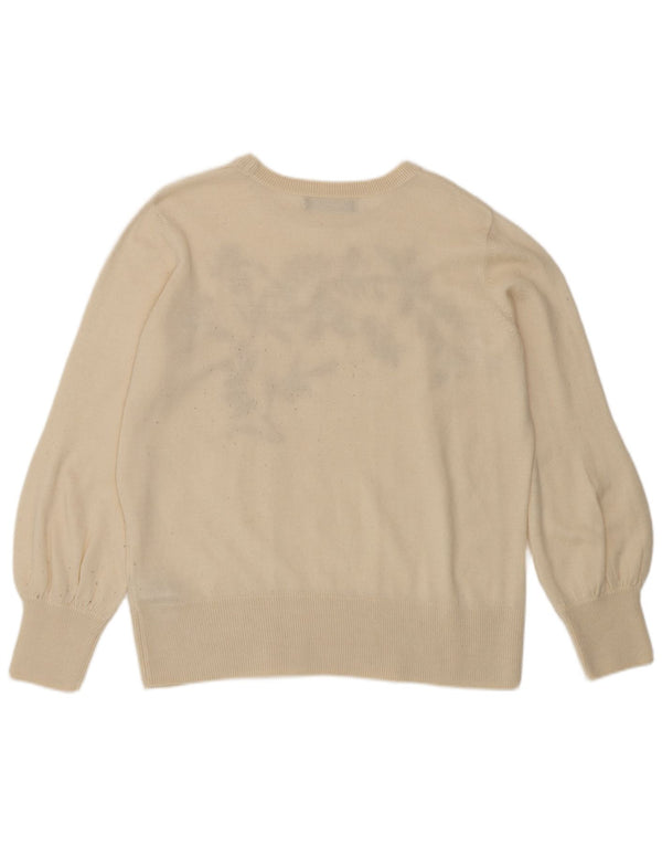 Marks & Spencer Pull col bateau pour femme UK 14 Large Blanc cassé