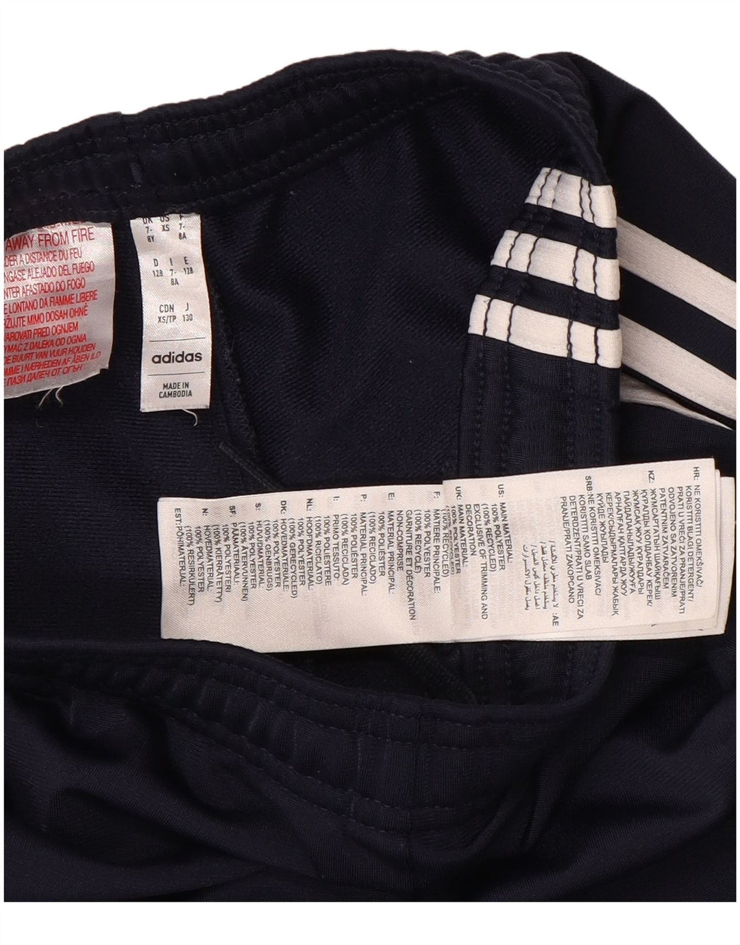 ADIDAS Pantalon de survêtement garçon 7-8 ans Bleu marine Polyester