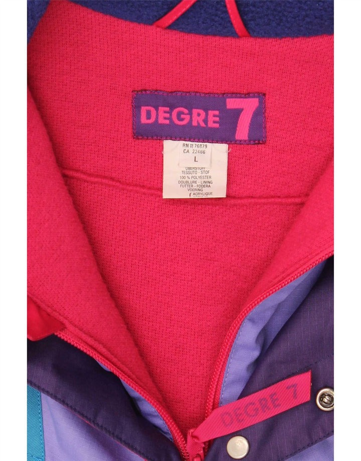 Degre 7 Veste de ski à capuche pour homme UK 40 Large Violet Colourblock