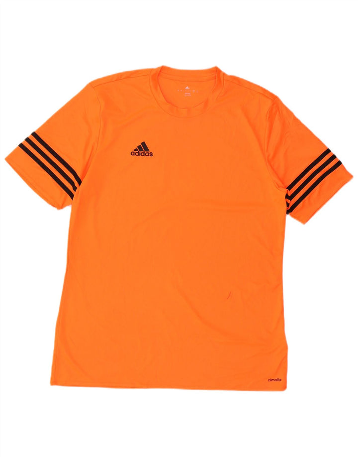 ADIDAS Hommes Climalite T-Shirt Haut Large Orange Polyester