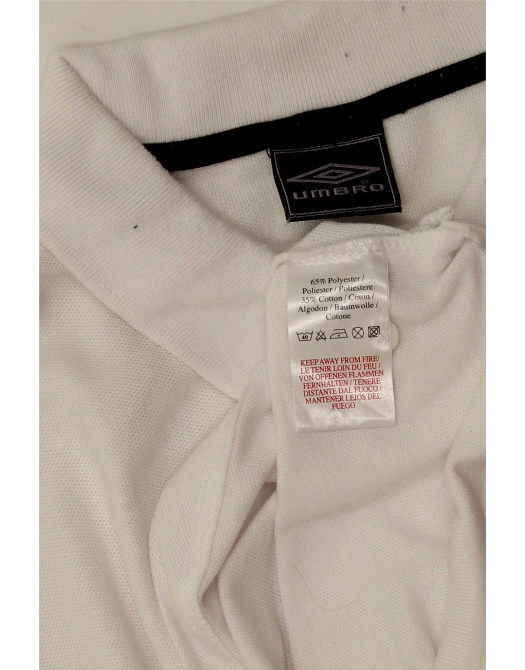 Umbro Polo Homme Grand Blanc Polyester