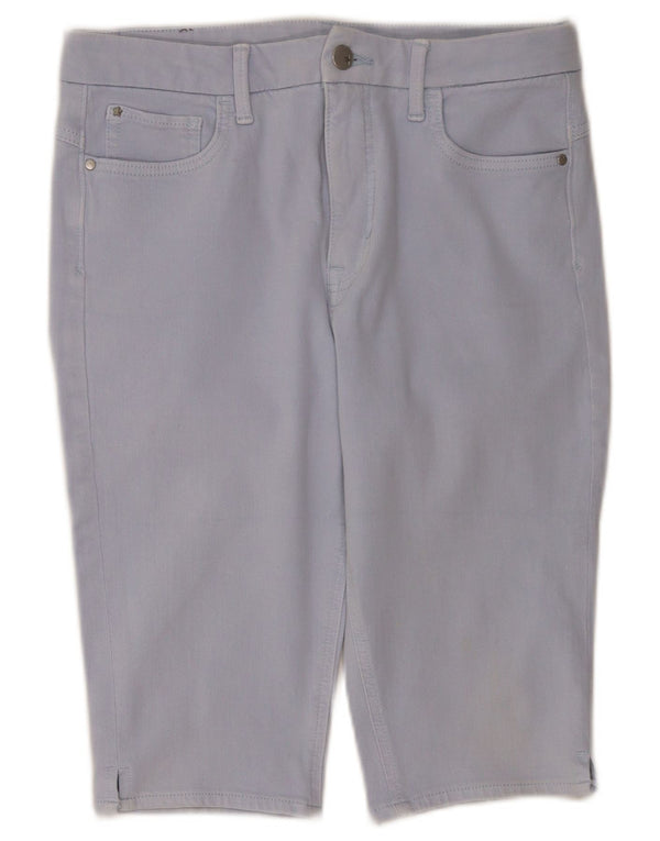 Marks & Spencer Bermuda décontracté pour femme UK 12 Medium W30 Bleu Coton