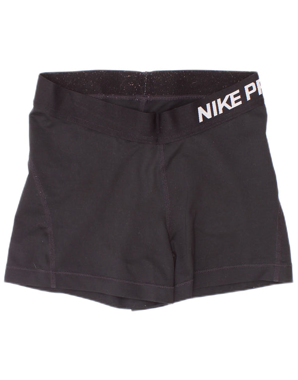 Nike Short de sport Dri Fit Graphic pour femme UK 8 Small Noir Polyester
