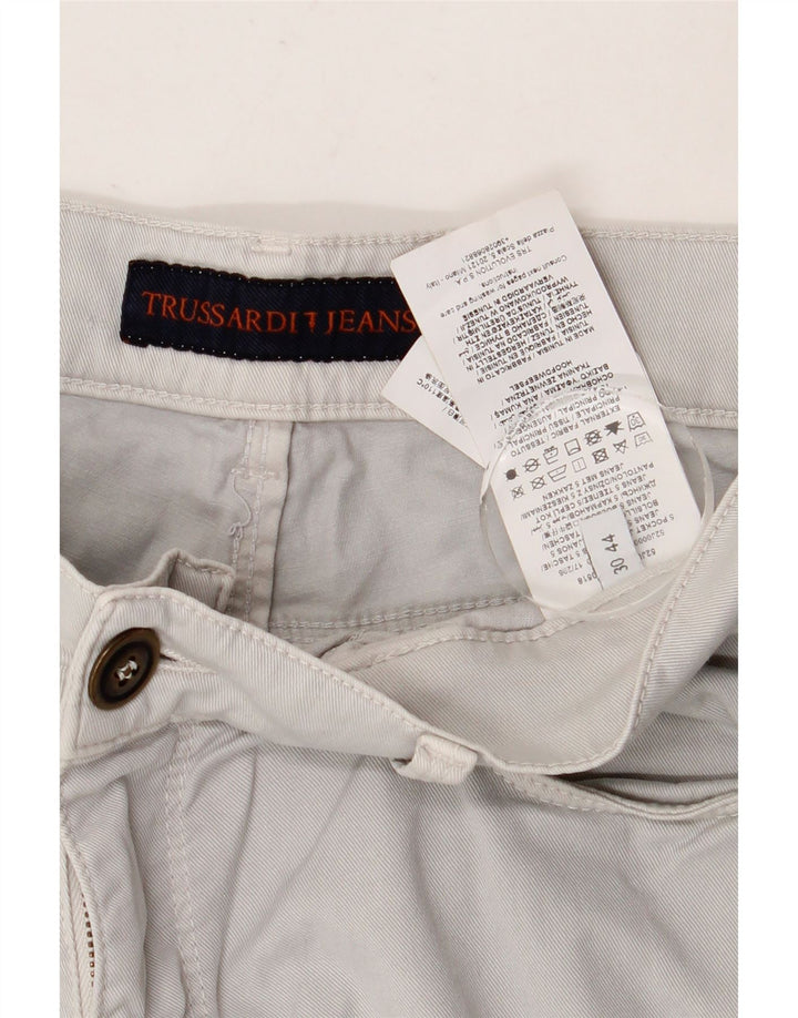 TRUSSARDI Jean Droit W30 L30 Gris Coton Femme