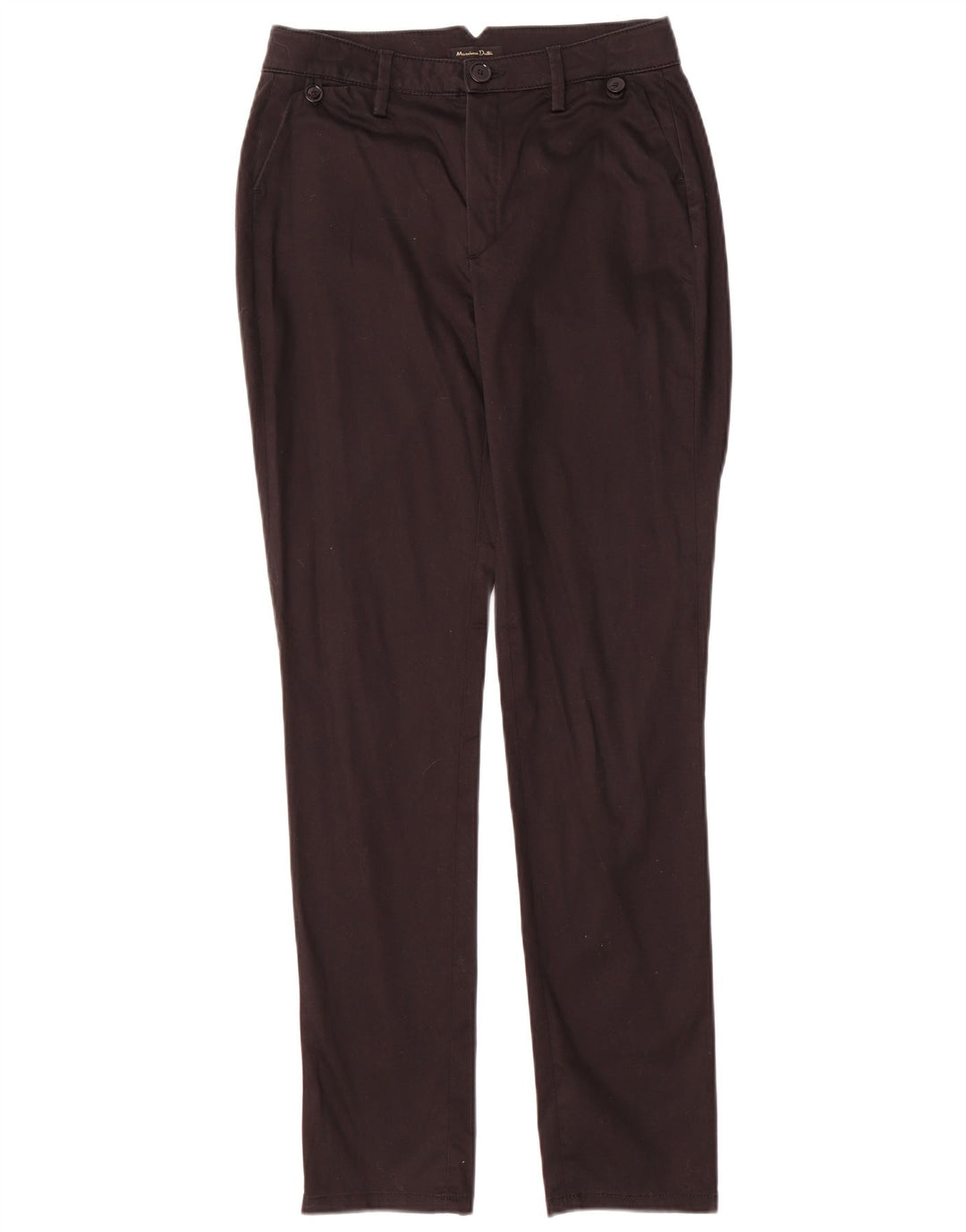 Massimo Dutti Pantalon Chino Slim Femme EU 38 Small W26 L29 Noir