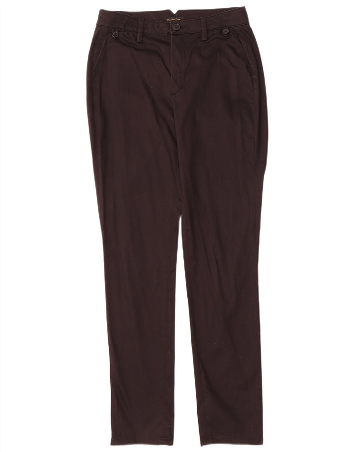 Massimo Dutti Pantalon Chino Slim Femme EU 38 Small W26 L29 Noir