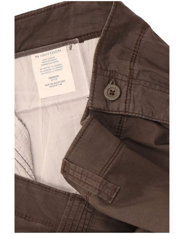 WRANGLER Pantalon Cargo Droit Homme W42 L32 Gris Coton