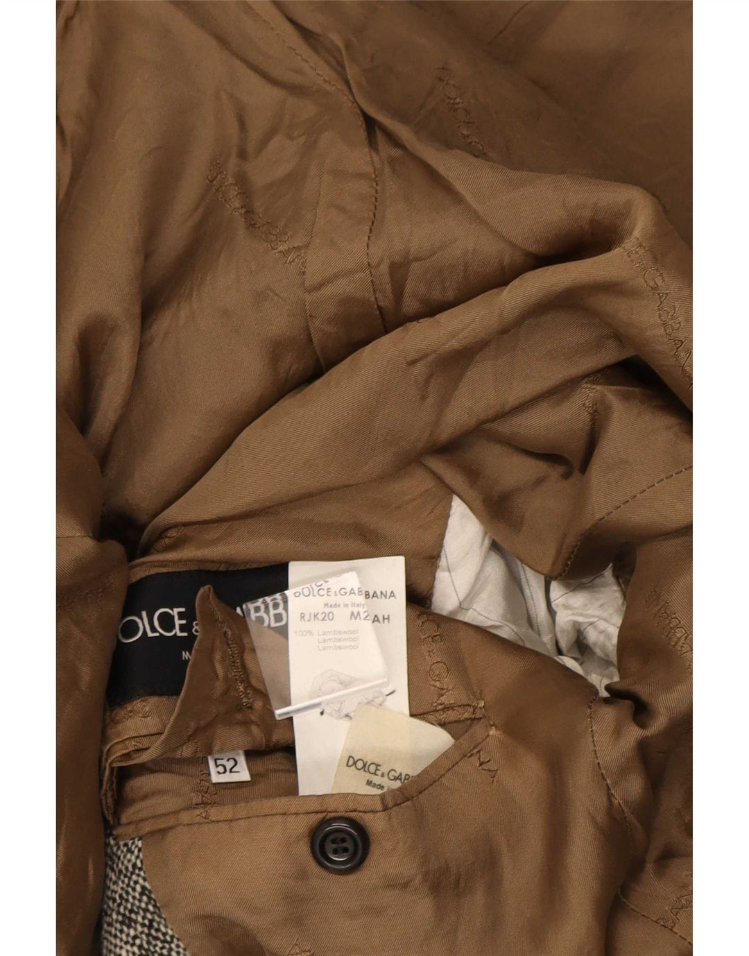 Dolce & Gabbana Veste Blazer 1 Bouton Homme IT 52 XL Laine Mouchetée Grise