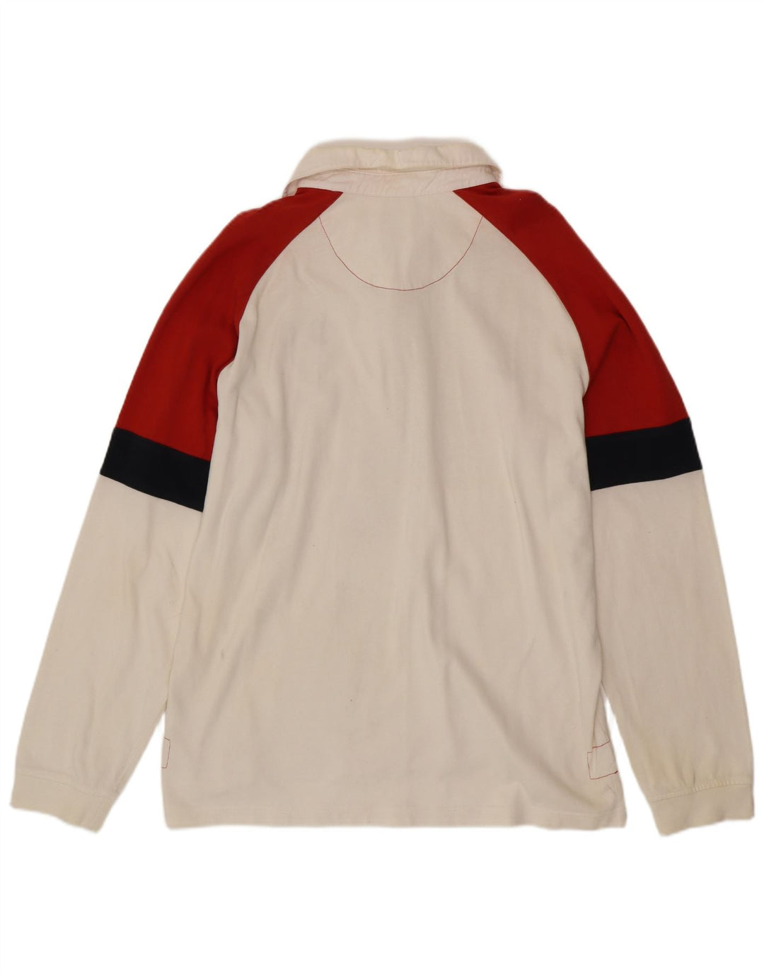 NIKE Polo de rugby à manches longues pour homme UK 45/47 XL Blanc Colourblock