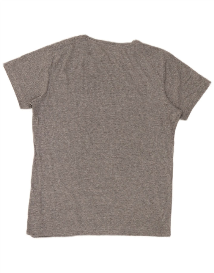 Jack & Jones T-Shirt Graphique Homme Gris Moyen Moucheté Coton