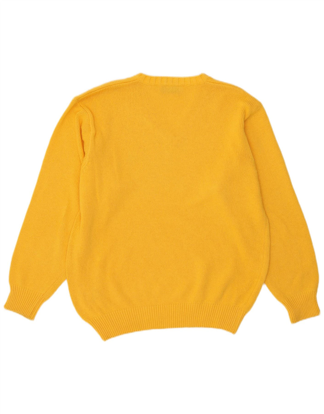 Donny & Max Pull col V pour homme en coton jaune Taille L