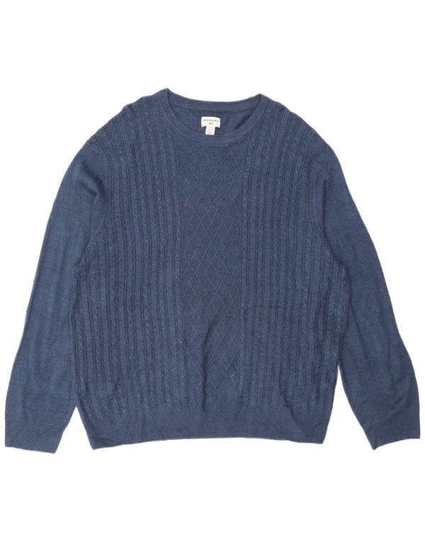Dockers Pull col rond pour homme 2XL Bleu marine Acrylique
