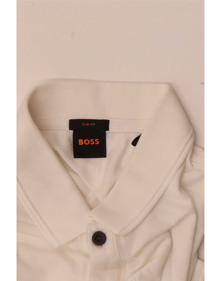Hugo Boss Polo Slim Fit en coton blanc moyen