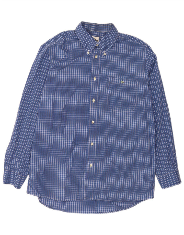 Lacoste Chemise Homme Taille 40 Coton Bleu Moyen Check