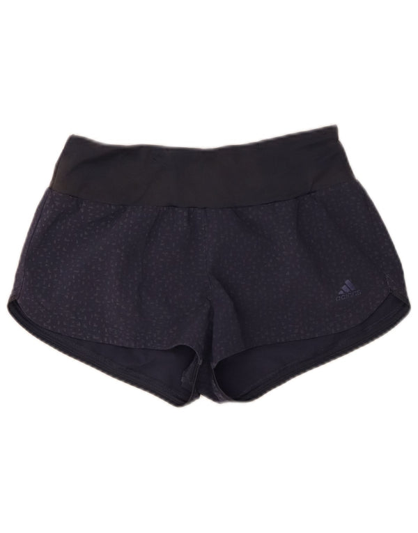 Adidas Short de sport Climalite pour femme UK 4/6 XS Bleu marine à pois