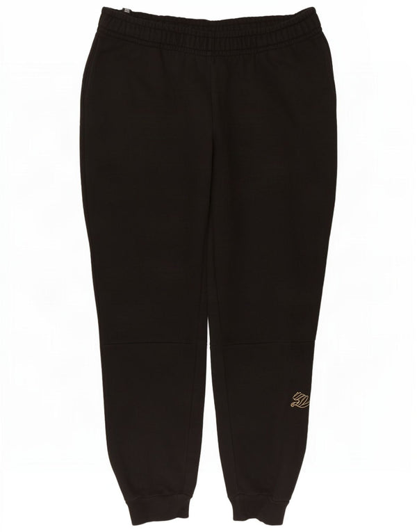 Puma Pantalon de survêtement graphique pour femme Joggers UK 14 Large Noir Coton