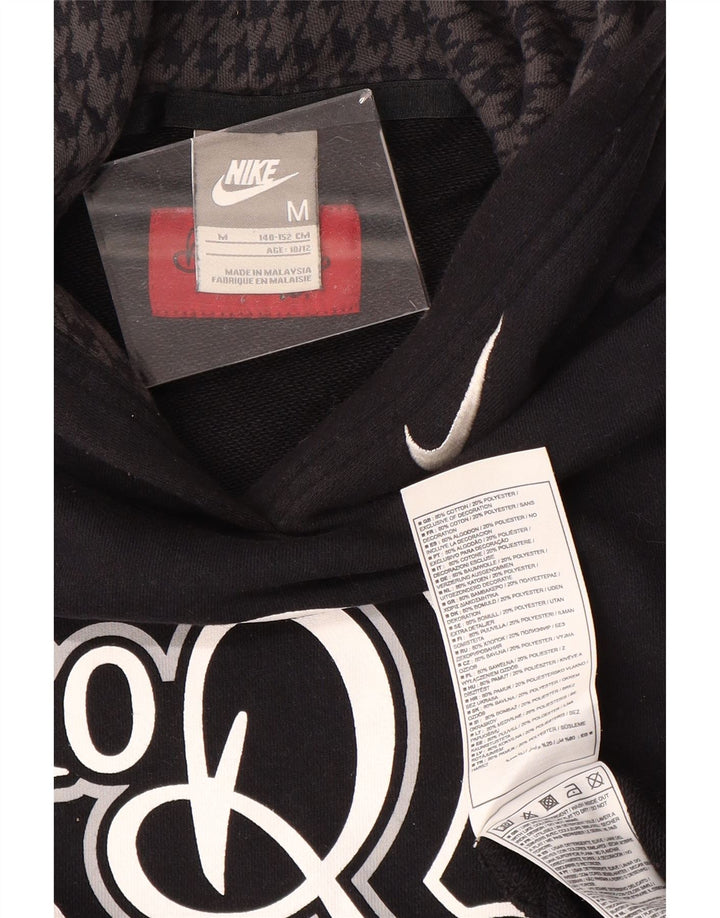NIKE Pull à capuche sans manches graphique pour garçon 10-11 ans Coton noir moyen