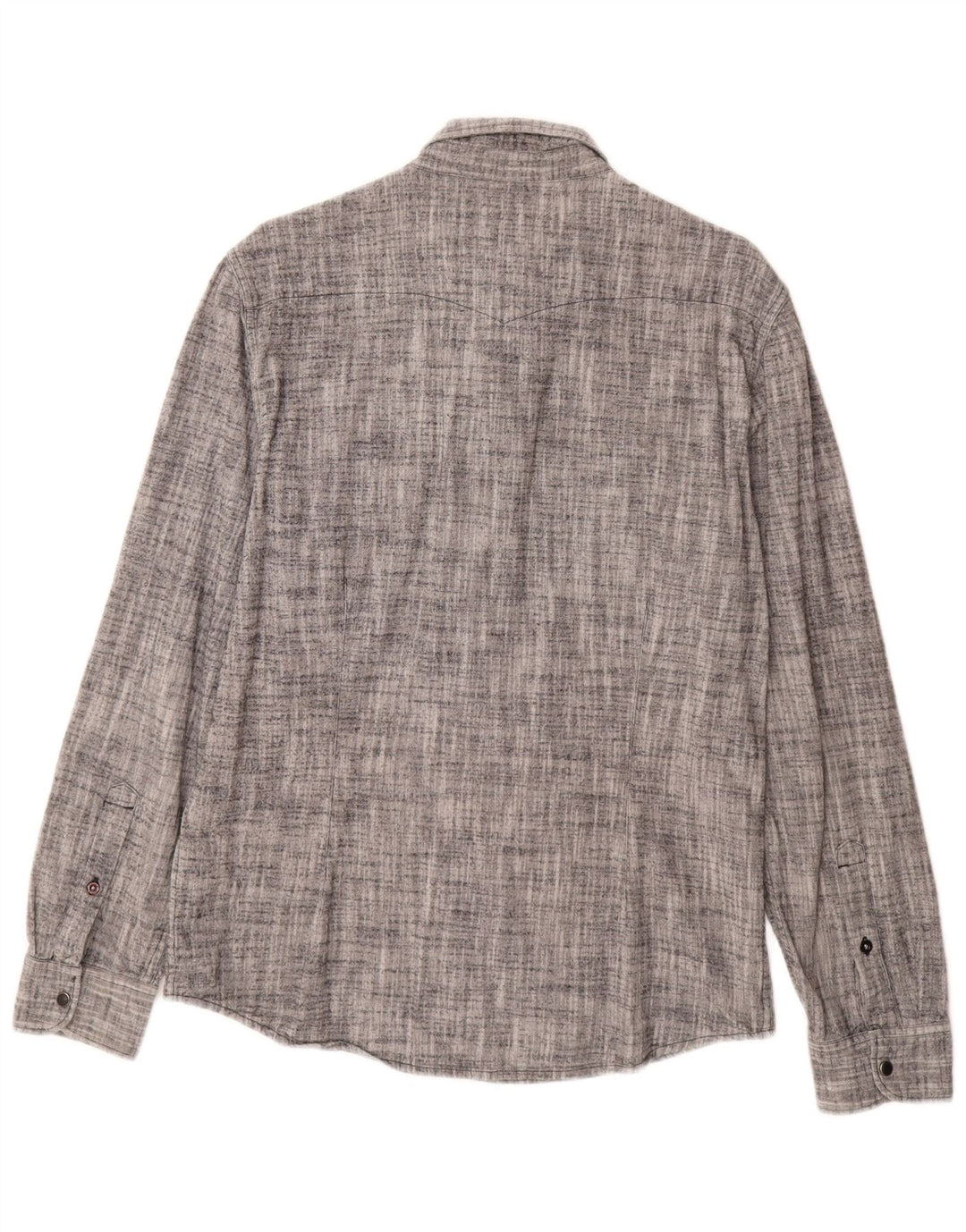 Lee Chemise Slim Fit en Flanelle pour Homme en Coton Chiné Gris Large