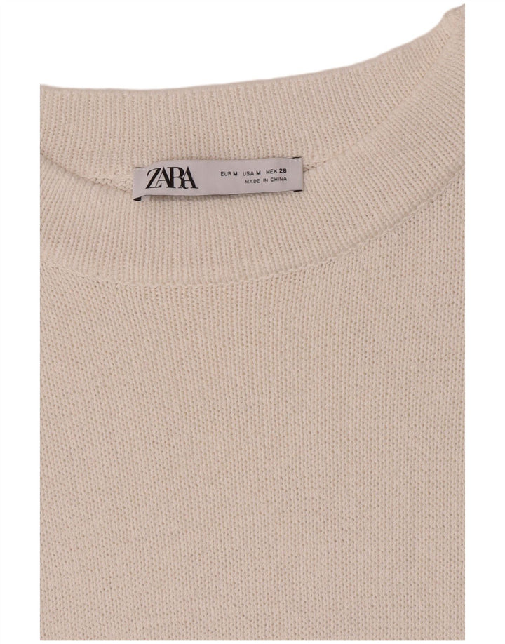 Zara Pull col bateau pour femme UK 14 Blanc moyen