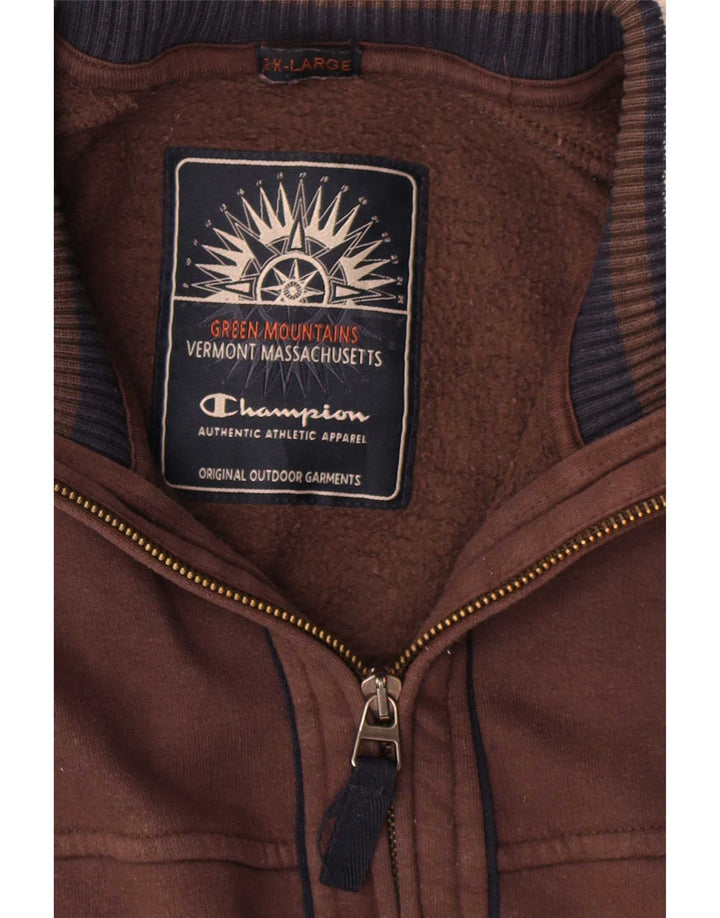 Champion Veste de survêtement pour homme 2XL en coton marron