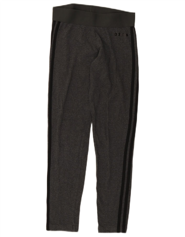 ADIDAS Leggings Femme UK 8 Petit Gris Coton