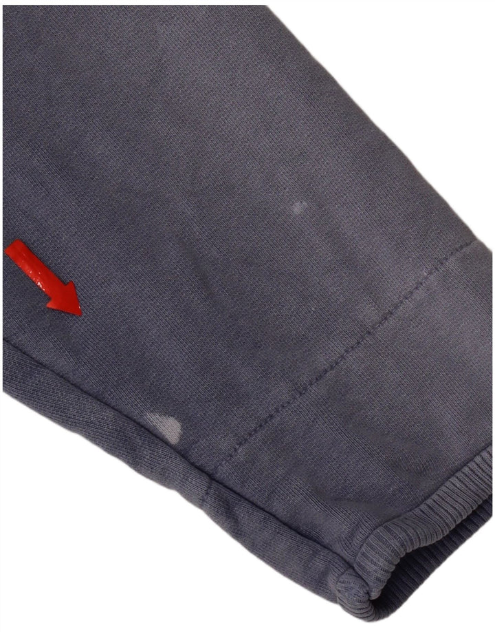 Weird Fish Sweat-Shirt Col Zippé Homme Bleu Moyen Coton