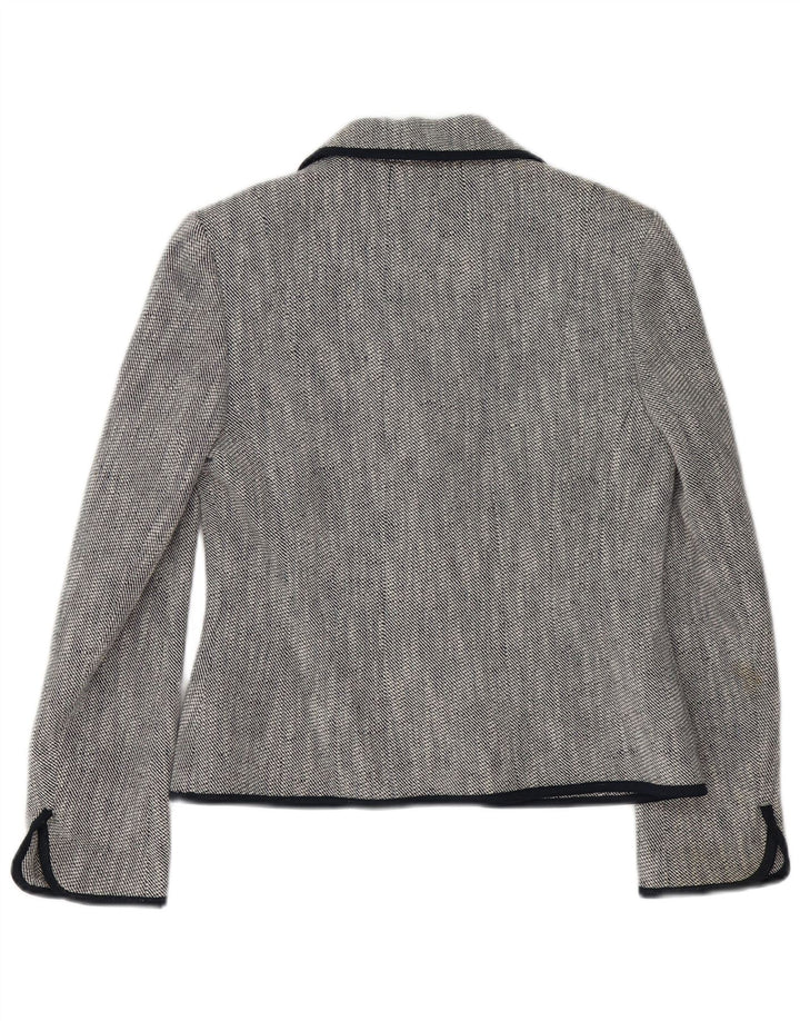 Hobbs Veste blazer à 2 boutons pour femme UK 10 Petit bleu marine en coton