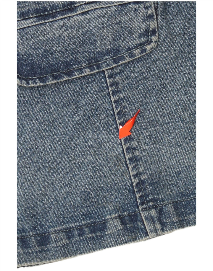 VINTAGE Veste en denim femme UK 14 Grand Bleu Coton Classique