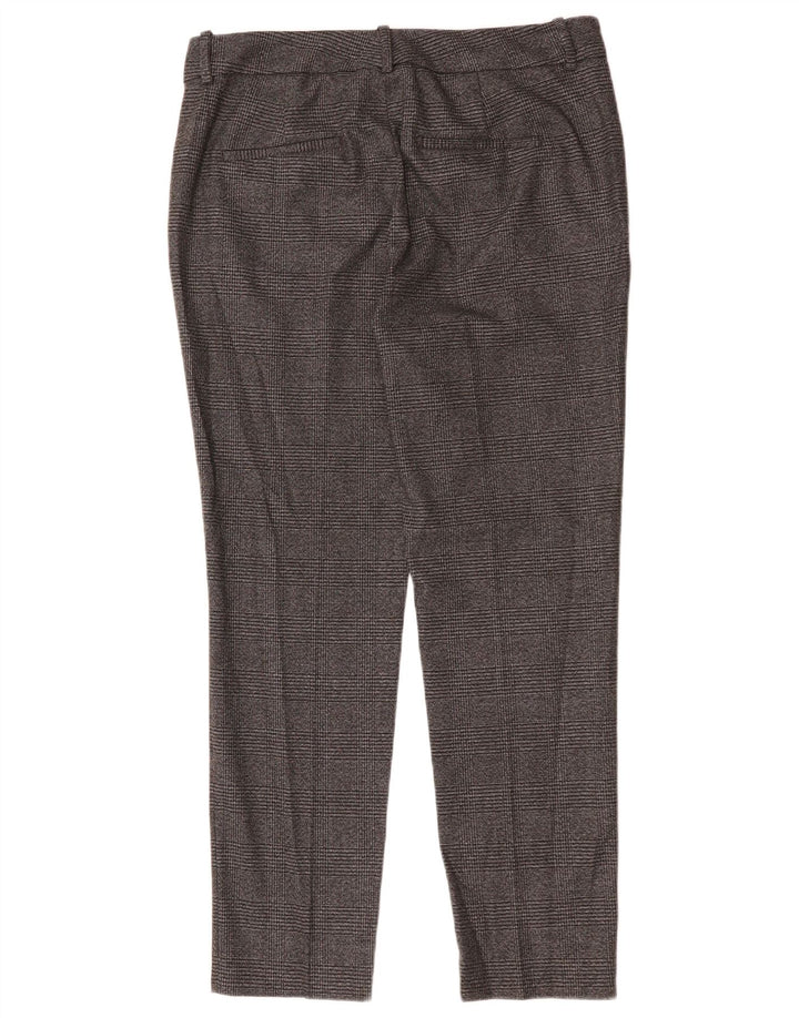 ZARA Pantalon de costume slim pour femme EU 40 Medium W30 L29 Gris à carreaux Polyester