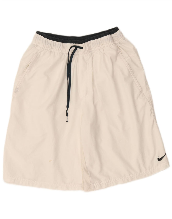 Nike Short de bain pour homme en polyester blanc moyen