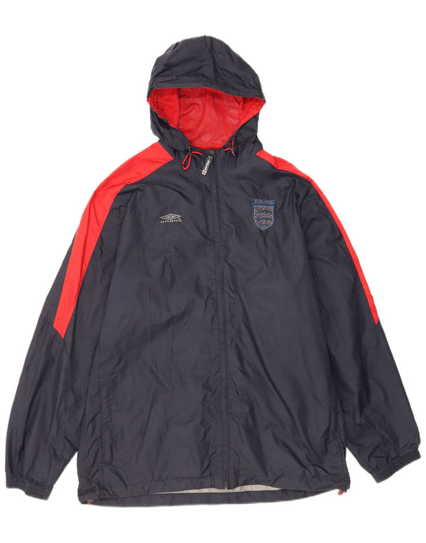 Umbro Veste de pluie pour équipe nationale de football d'Angleterre pour homme UK 40 Large Bleu marine