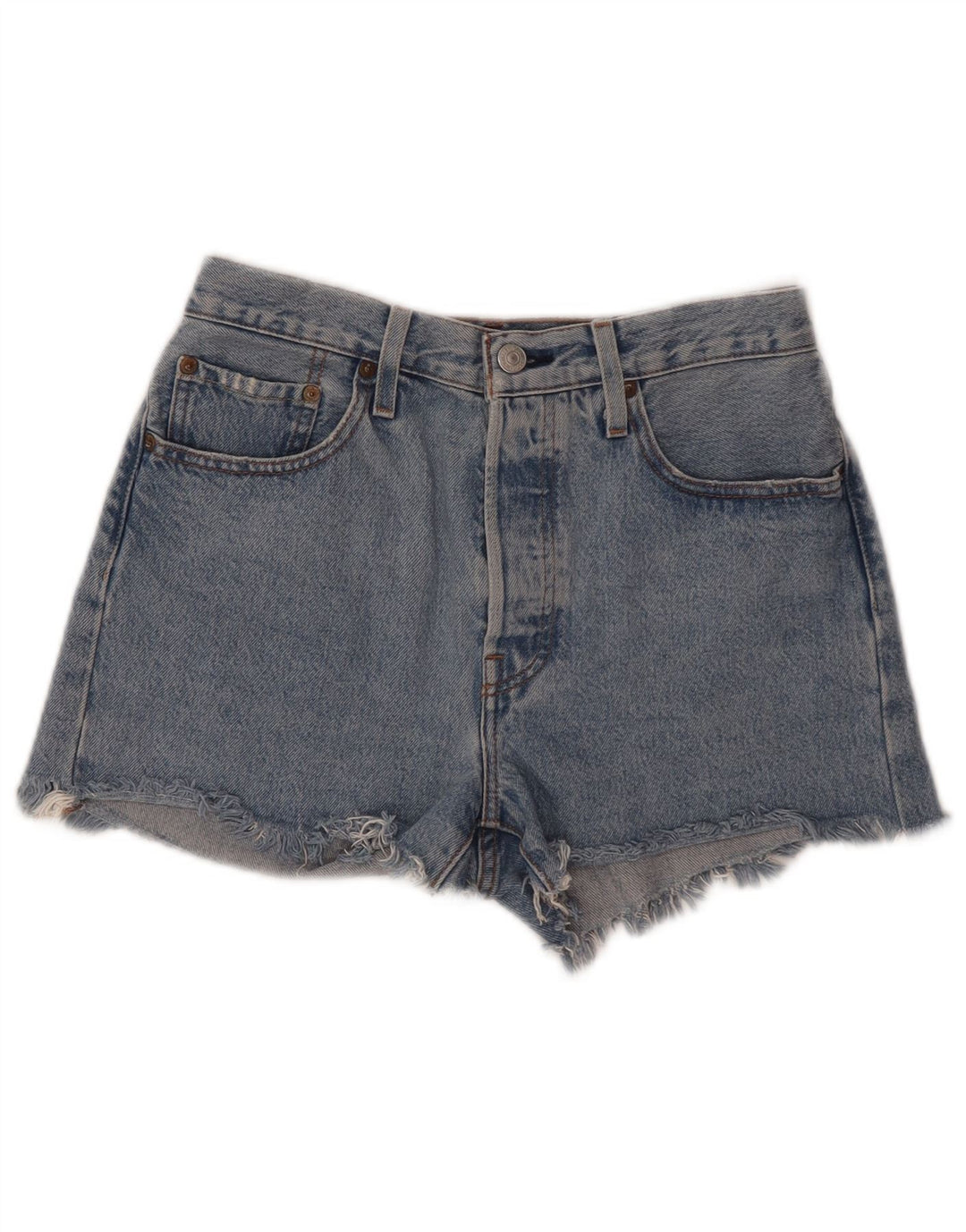 LEVI'S Short en Jean 501 Femme W27 Petit Bleu Coton