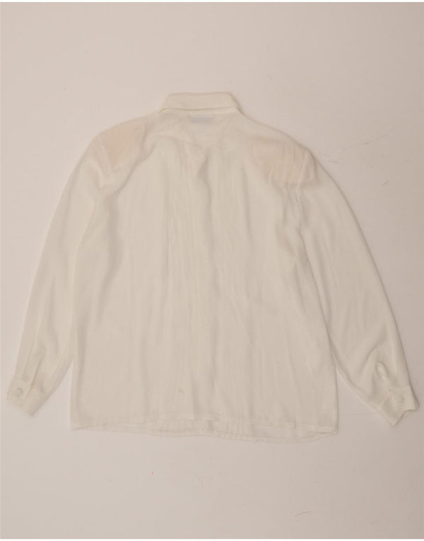 Alfred Dunner Chemisier transparent pour femme UK 14 Large Blanc