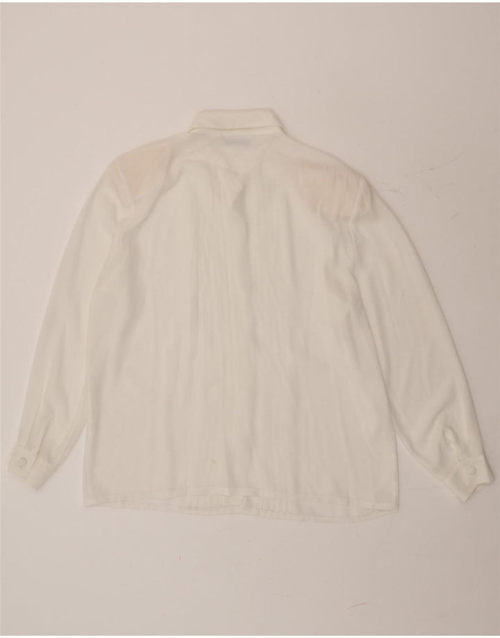 Alfred Dunner Chemisier transparent pour femme UK 14 Large Blanc