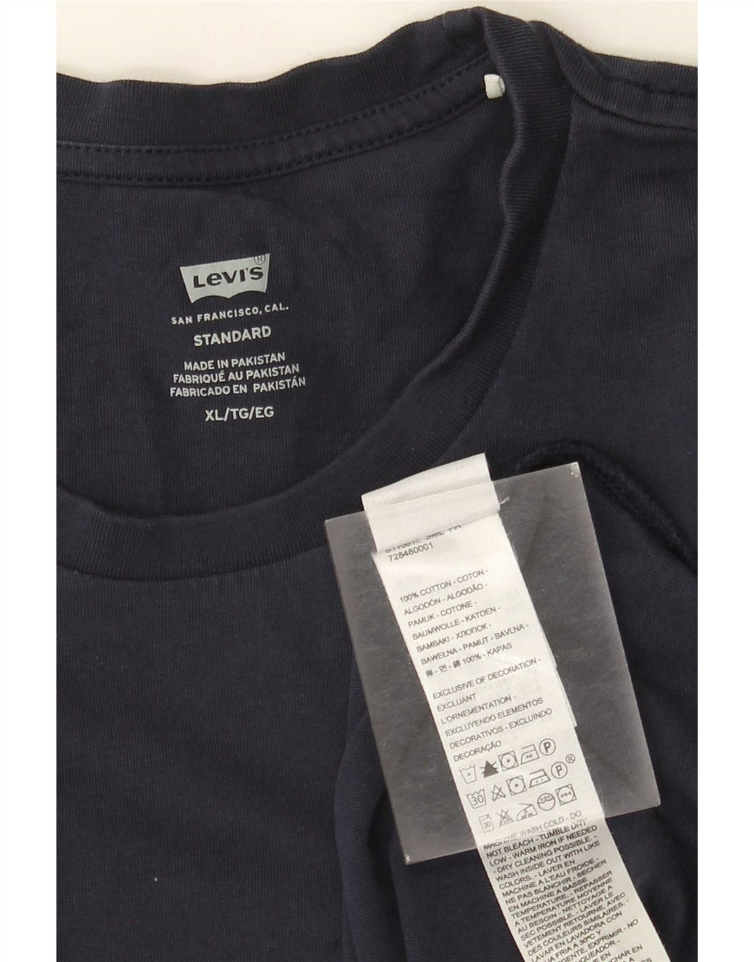 Levi's Haut Standard Manches Longues XL Homme Bleu Marine Coton