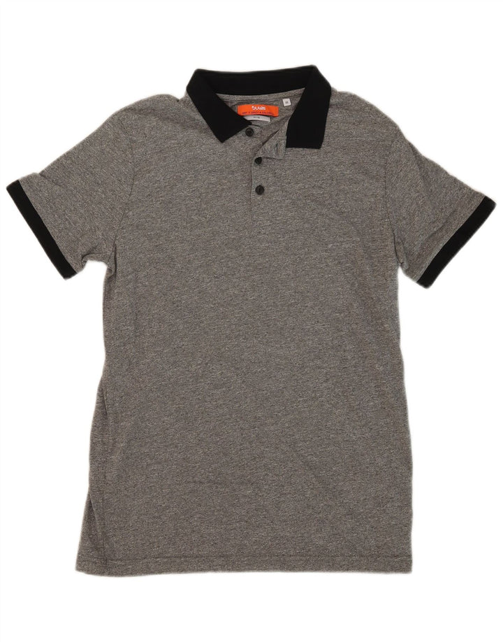 JULES Polo Rugby Coupe Slim Homme Gris Moyen Coton