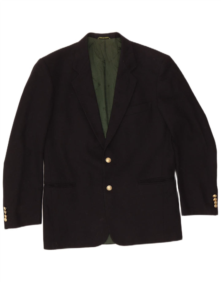 Brooksfield Veste Blazer 2 Boutons Homme IT 48 Laine Noir Moyen