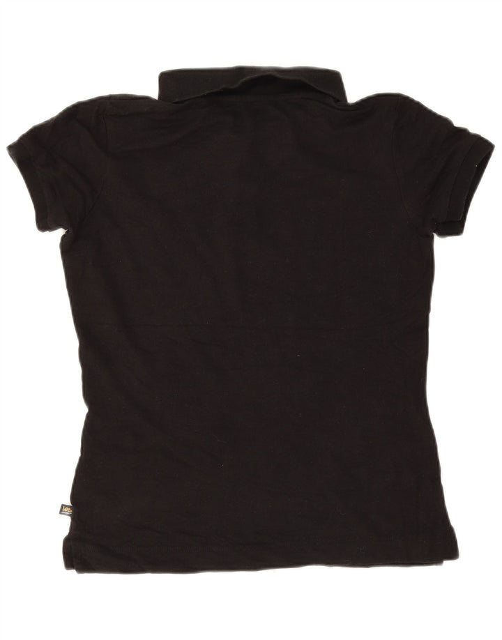 LEE Polo Fille 13-14 Ans Grand Noir Coton