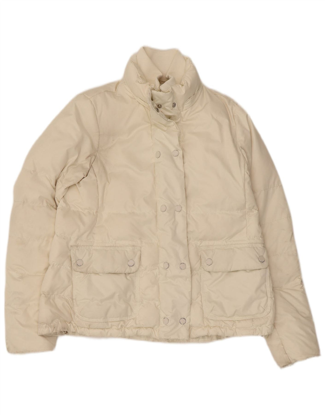 Tommy Hilfiger Veste matelassée pour femme UK 14 Medium Off White Polyester