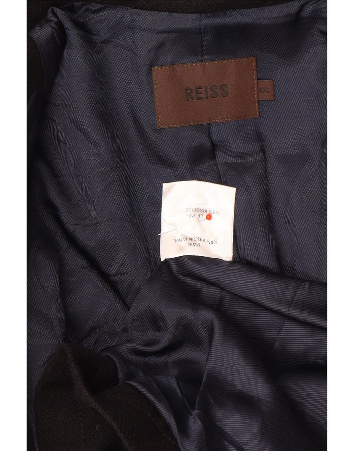 Reiss Manteau Homme UK 44 2XL Bleu Marine Laine Vierge