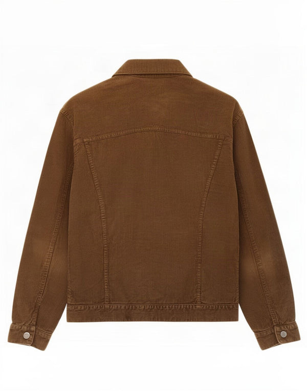 Zara Veste en velours côtelé pour homme UK 40 Large Marron Coton