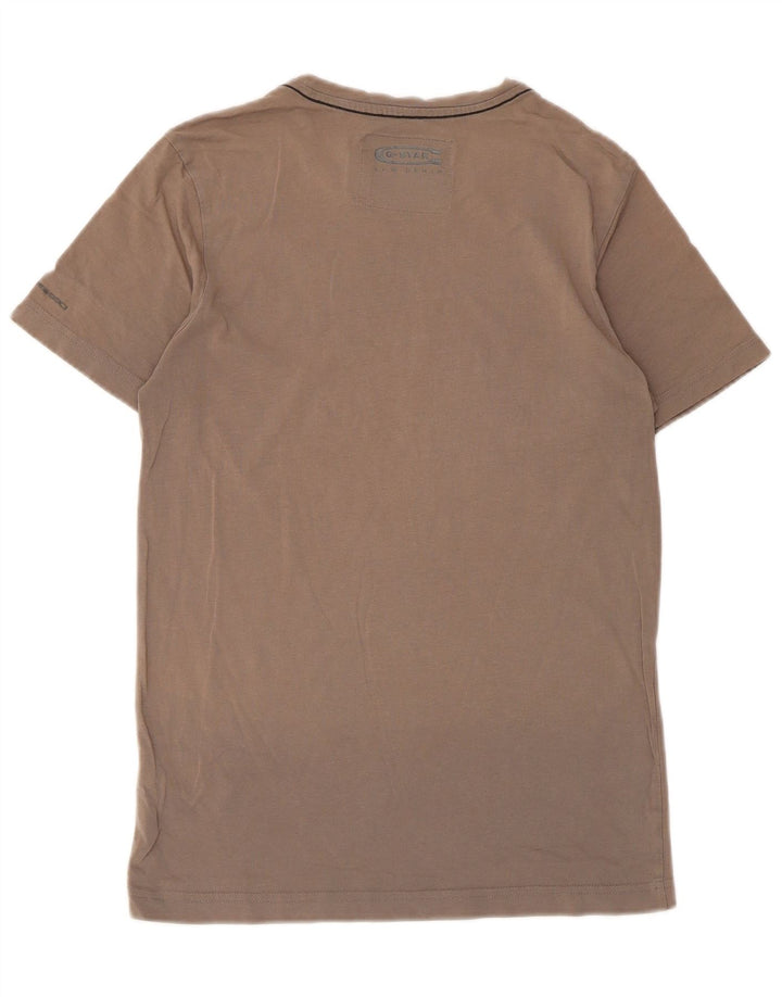 G-Star Homme Graphic T-Shirt Top Petit Marron Coton