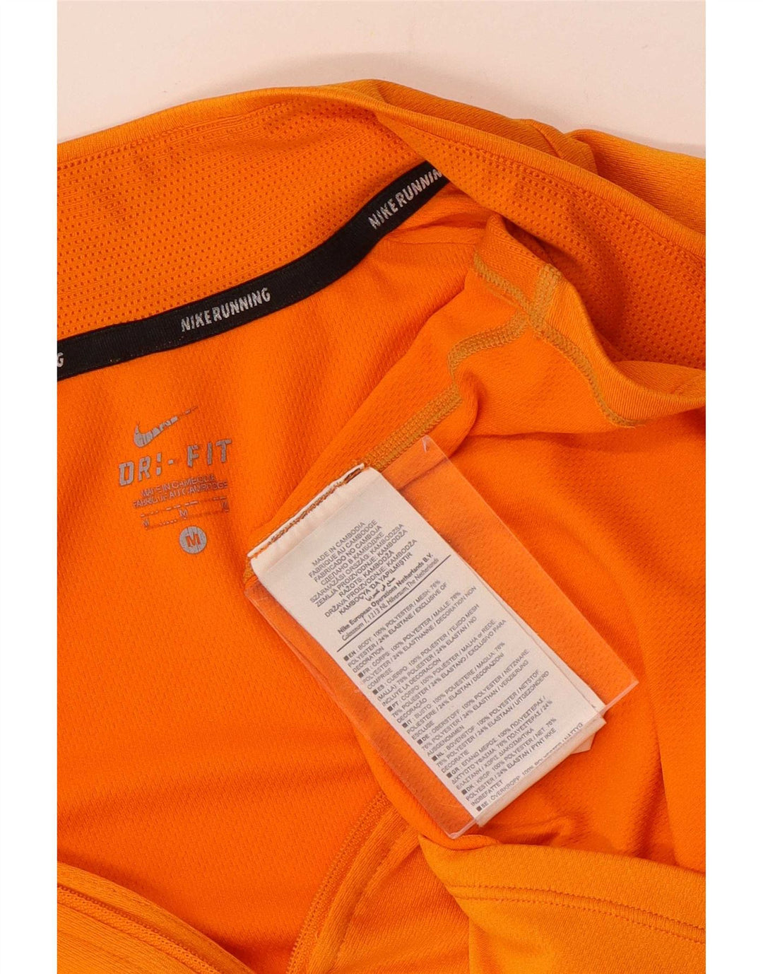 Haut de survêtement Nike Dri Fit Zip Neck pour homme, color block, orange moyen