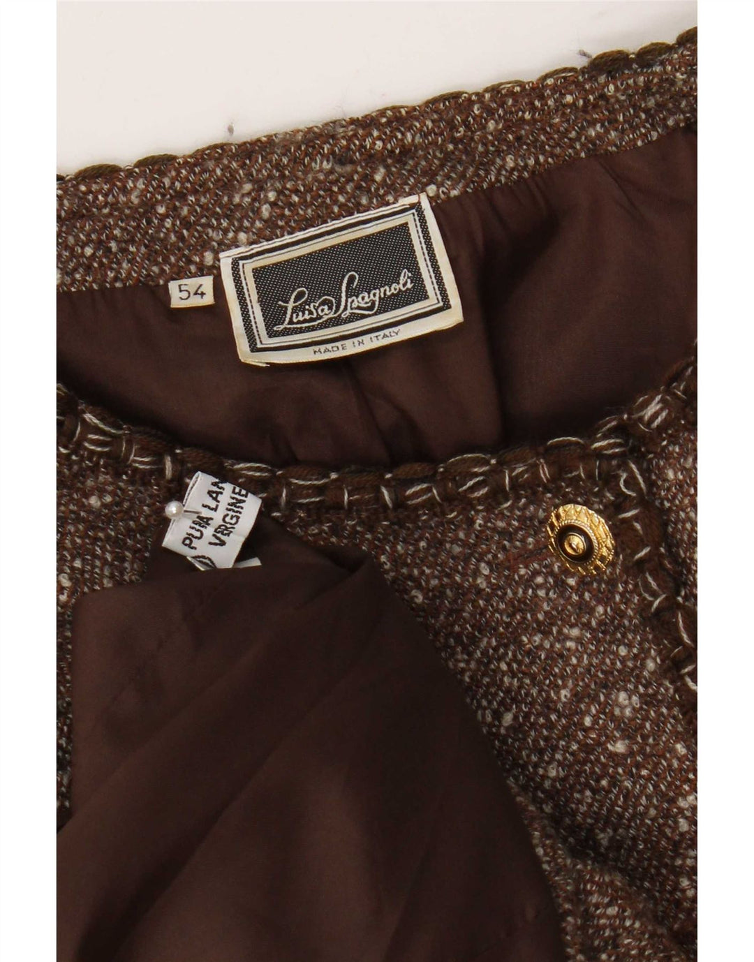 Luisa Spagnoli Veste Blazer 6 Boutons Femme IT 54 3XL Marron Moucheté