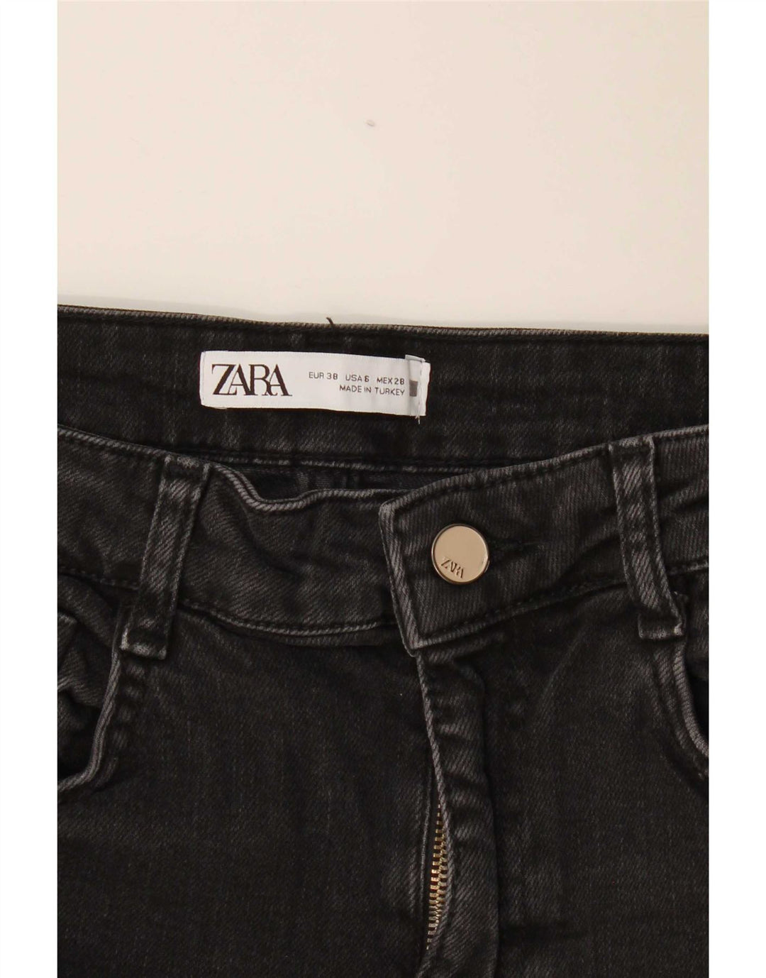 Zara Jean droit pour femme EU 38 Small W28 L26 Noir